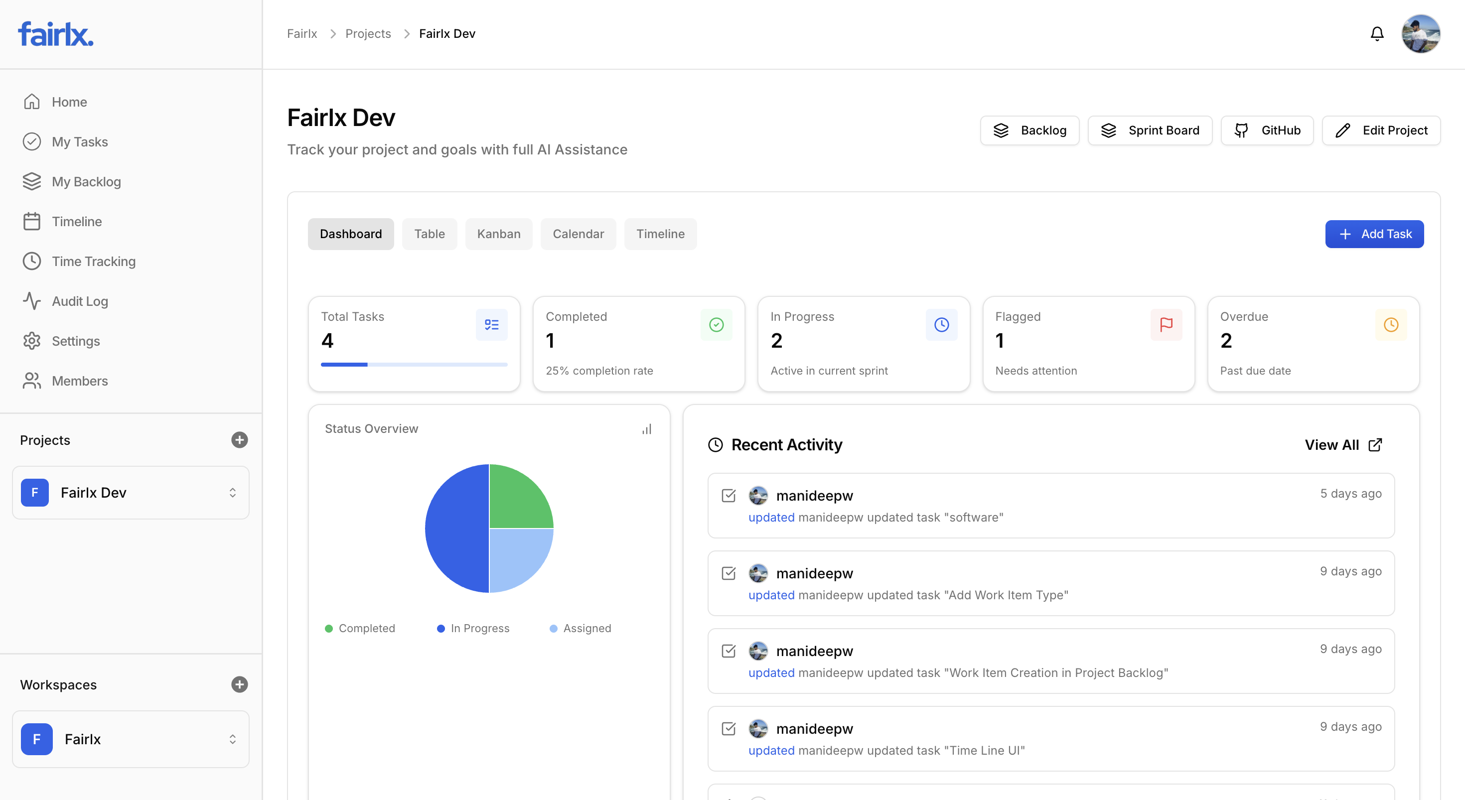 Reporting & Analytics Interface