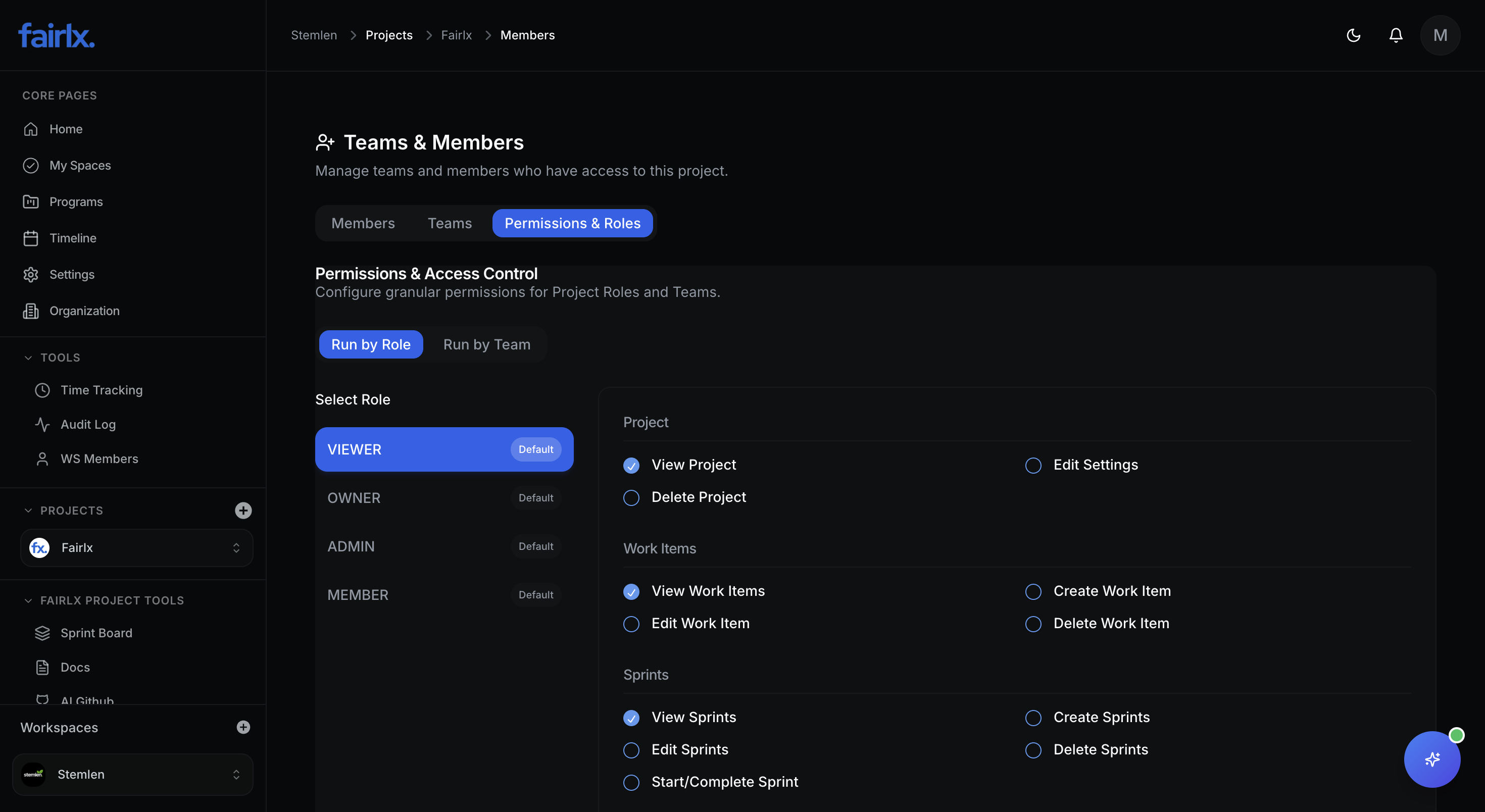 Team Collaboration Interface - Dark Mode